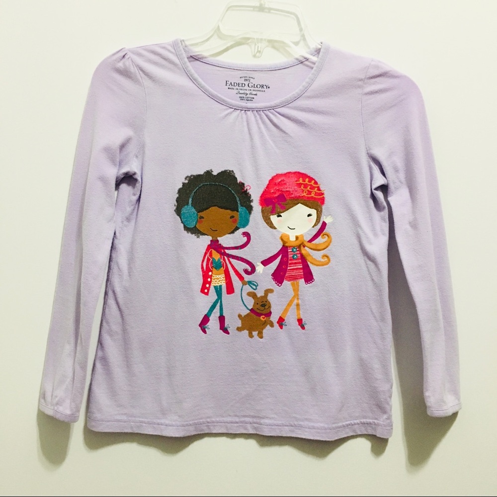 Faded Glory Girls Long Sleeve Top